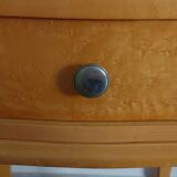 Side table bedside end of sofa in light wood art deco style
