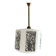 50s-60s pendant light in black and white opaline glass
