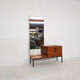 Mid-century teak hall way cabinet with mirror, The Netherlands 1950's