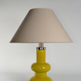 Mid-Century Modern Curvaceous Bright Yellow Glass Table Lamp by Orrefors, 1960s