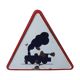 Steam train road sign 1950