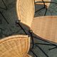 4 armrests wrought iron rattan