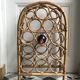Porte bouteilles vintage en rotin