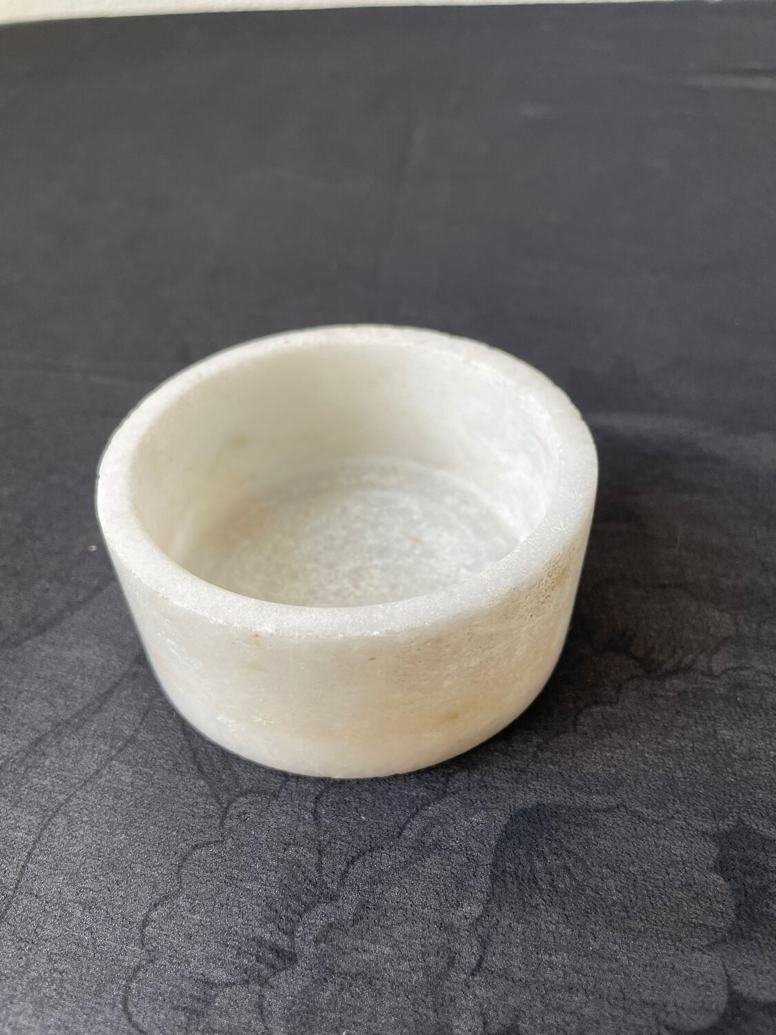 Marble box with inlaid stone