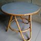 Extra roundtable in vintage rattan 50s