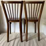 Baumann bistro chairs in wood and skaï