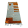 Handmade orange and white wool rug, traditionally crafted, size 140 x 260 cm