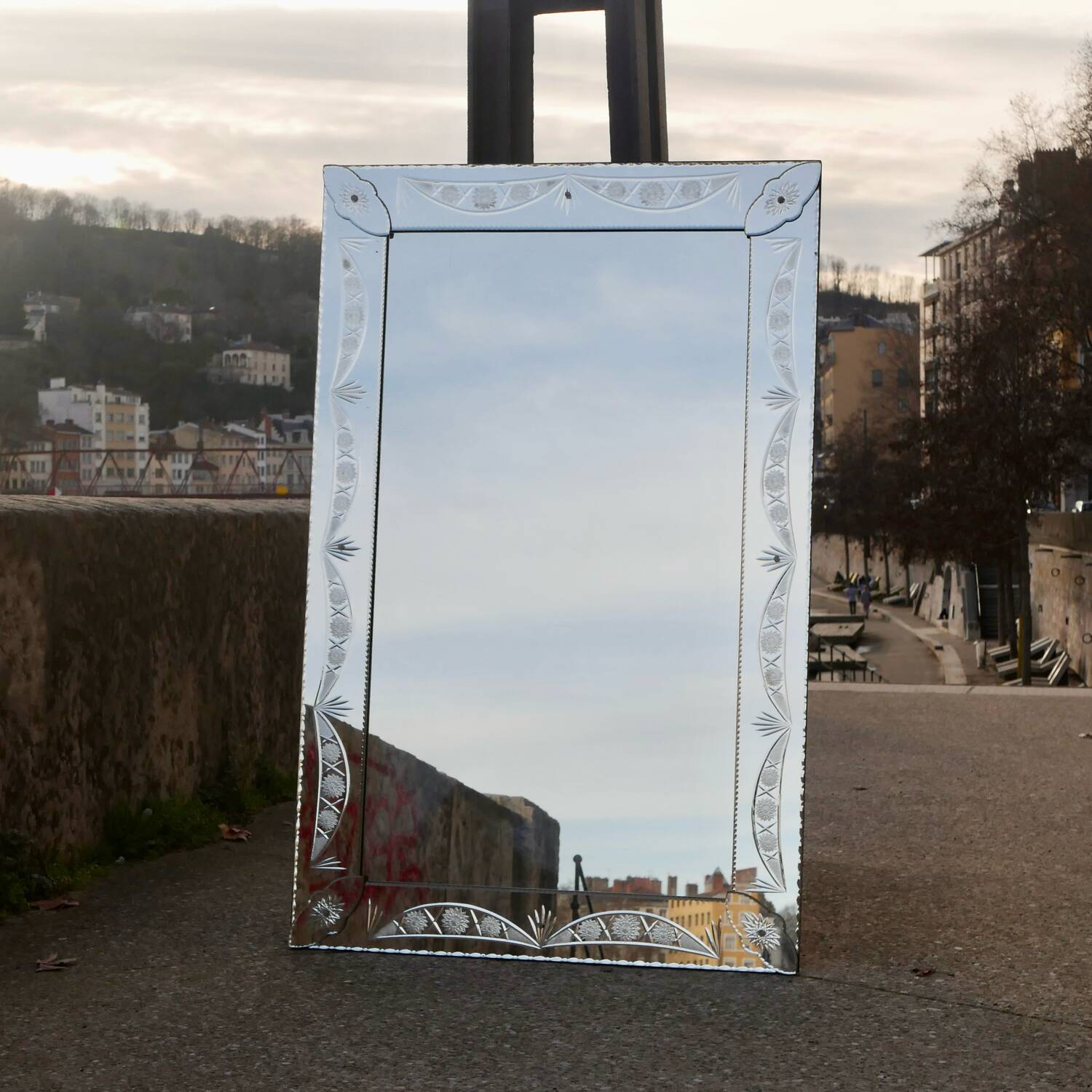Large Venetian style mirror from the 60s