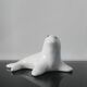 Ceramic glazed "blanchon" seal statuette from Alcobaça – Portugal