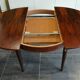 Scandinavian extendable round table in Rio rosewood, 1970s