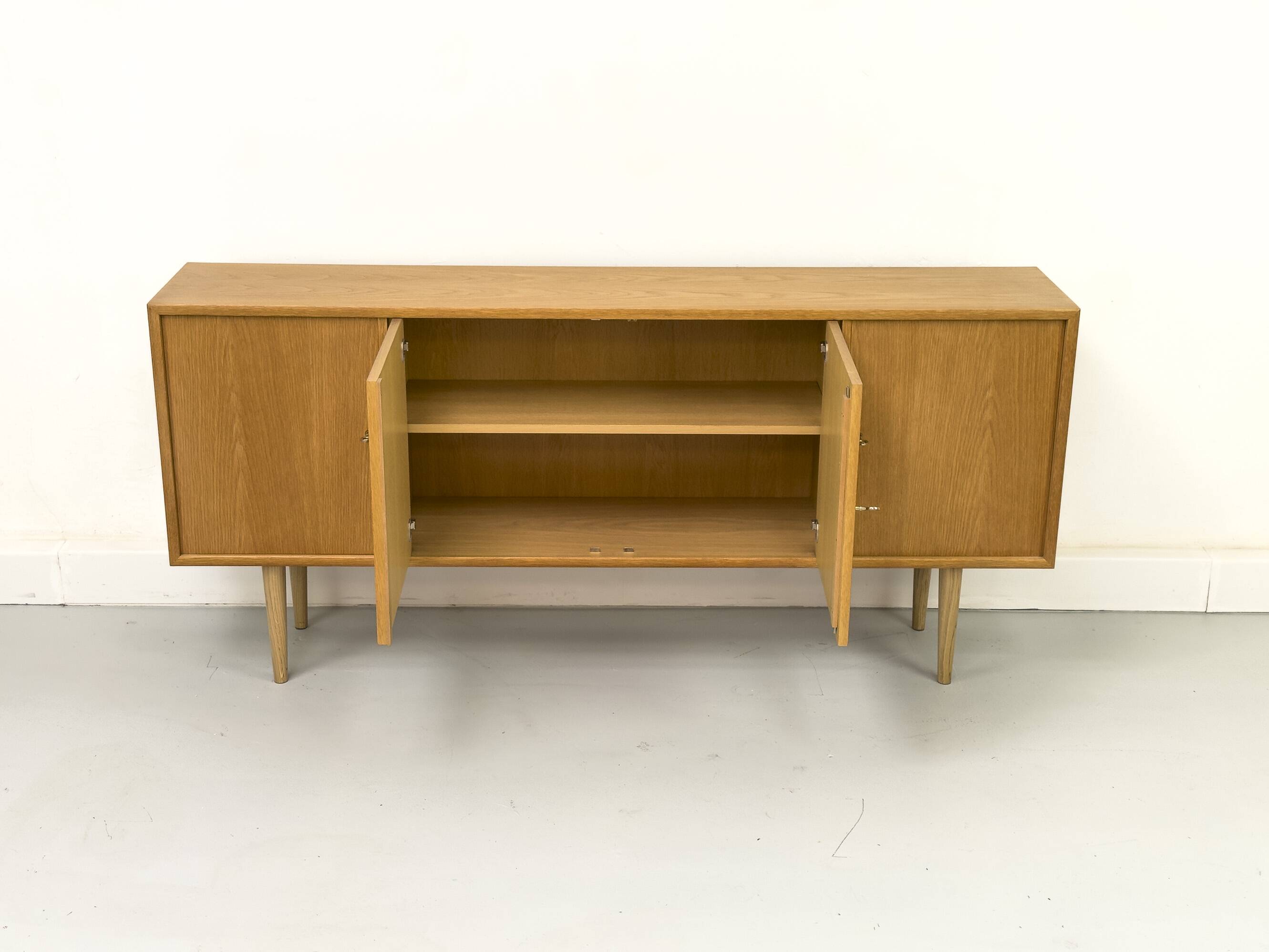 Mid-Century Light Oak Sideboard from WK Möbel, 1970s