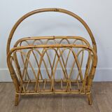 Rattan magazine rack