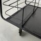 Perforated metal serving trolley in the Mathieu Matégot style