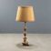 Antique carved lacquered wooden candelabrum with fabric, 19th century