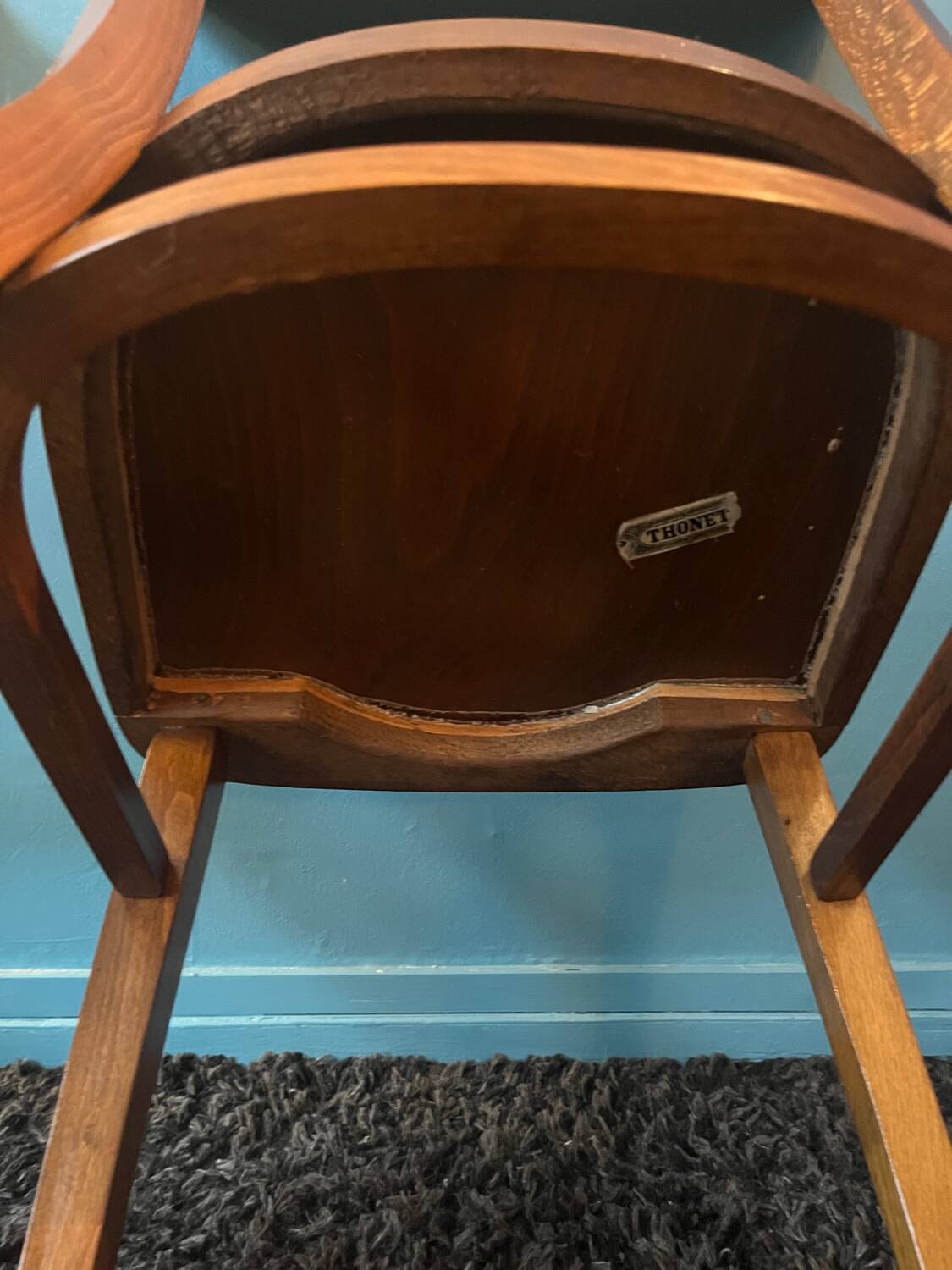 Paire chaise bistrot bois Thonet année 50/60