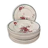 Set of 12 vintage flat plates