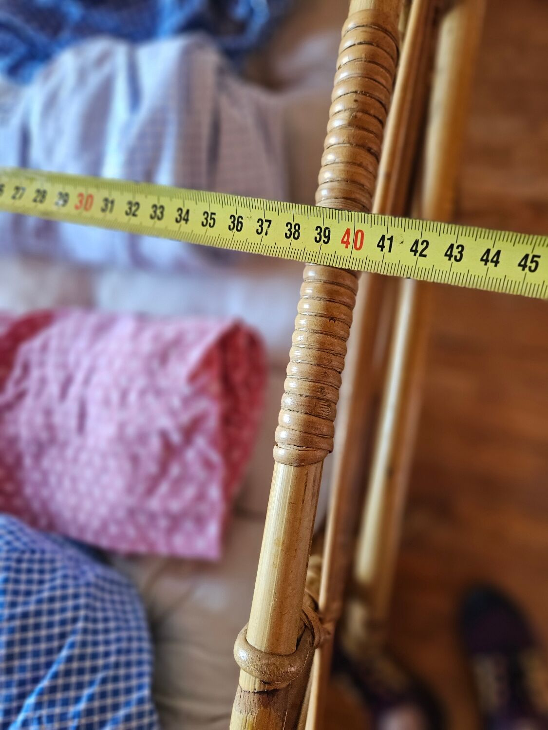 Old bamboo cradle basket