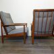 Paire de fauteuils scandinaves en teck 1960