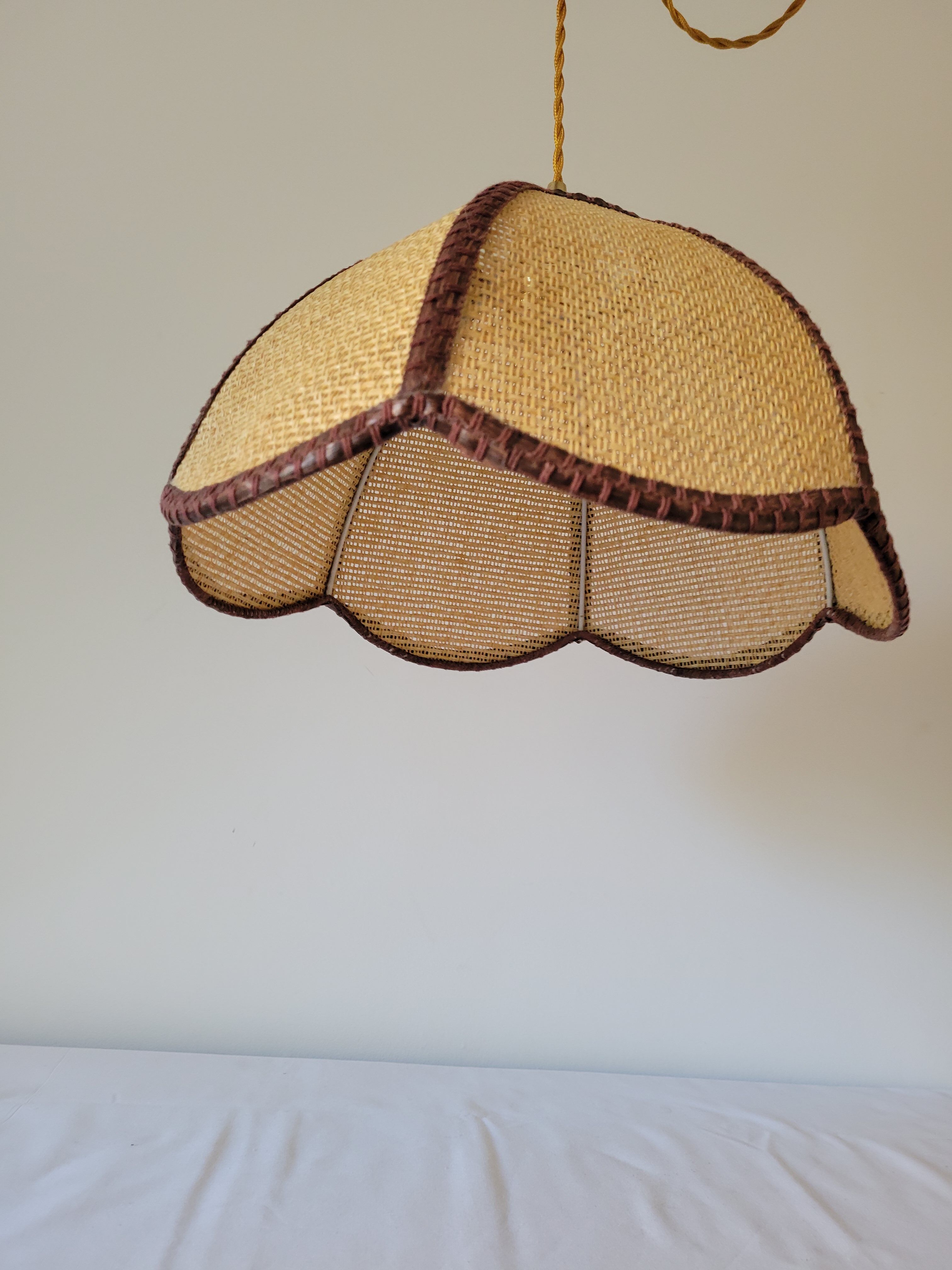 Rattan flower suspension