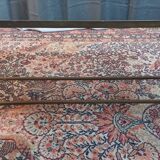 Table basse vintage en laiton et verre