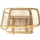 Scandinavian dessert table in rattan and glass, Sweden, 1960.