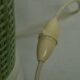 Pair of legs of ceramic lamp basketry italy vintage