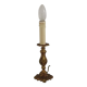 Small Vintage French Art Nouveau Style Bronze Candlestick Table Lamp 5358