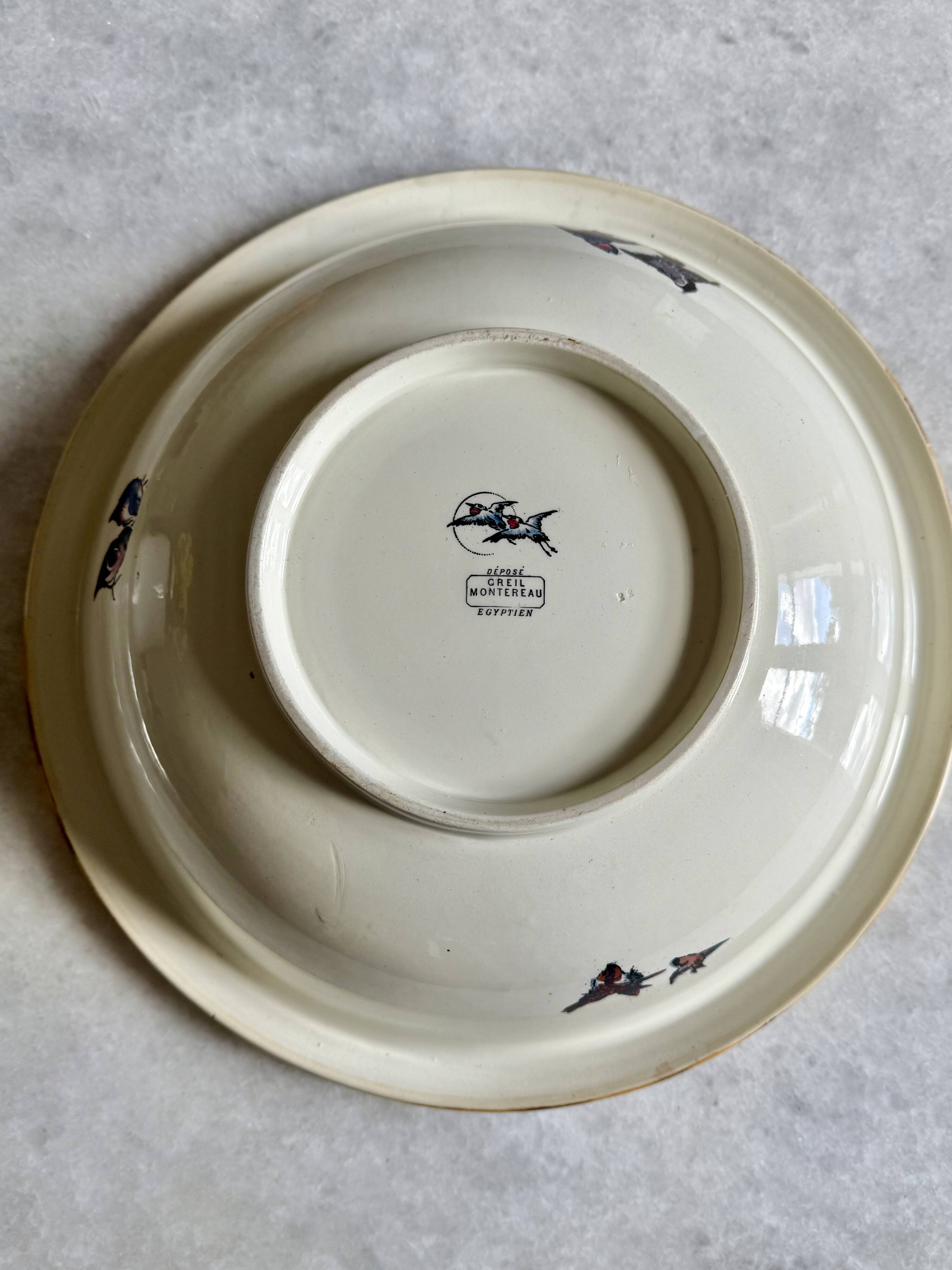 Felix Bracquemond for Creil & Montereau large bowl, fruit basket
