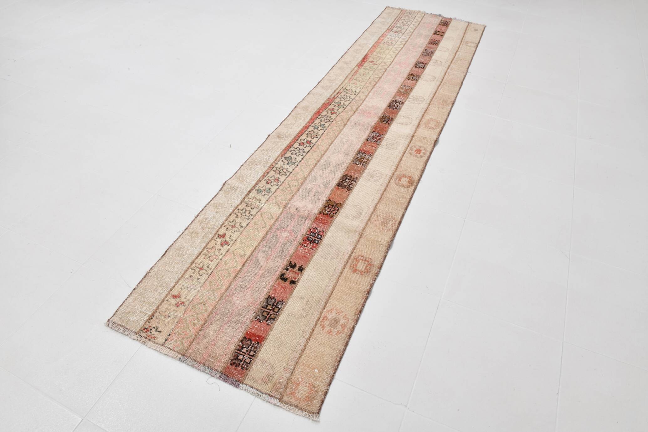 Soft & Pastel Vintage Runner Rug, 75x293Cm