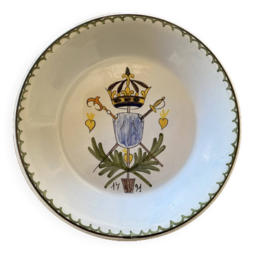 Assiette décorative 1791