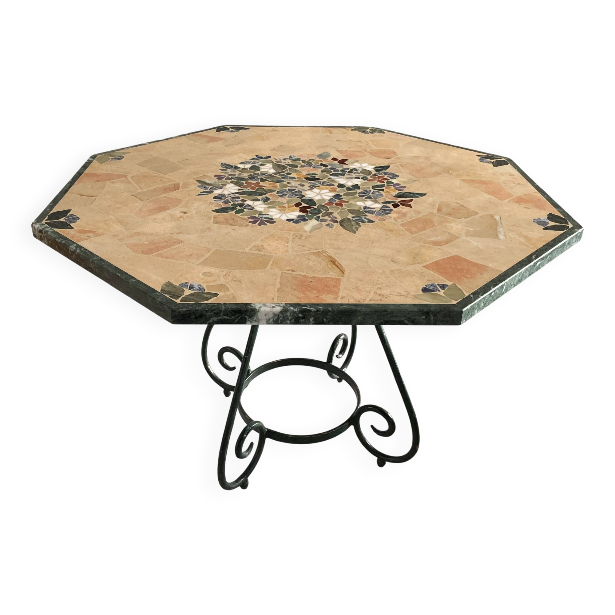 Marble mosaic table