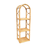 Rattan column shelf