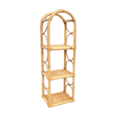 Rattan column shelf