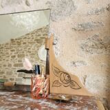 Art Deco dressing table, marble and mirror