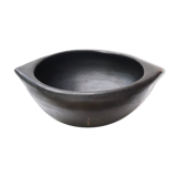 Empty colombian chamba black ceramic pocket, 70s