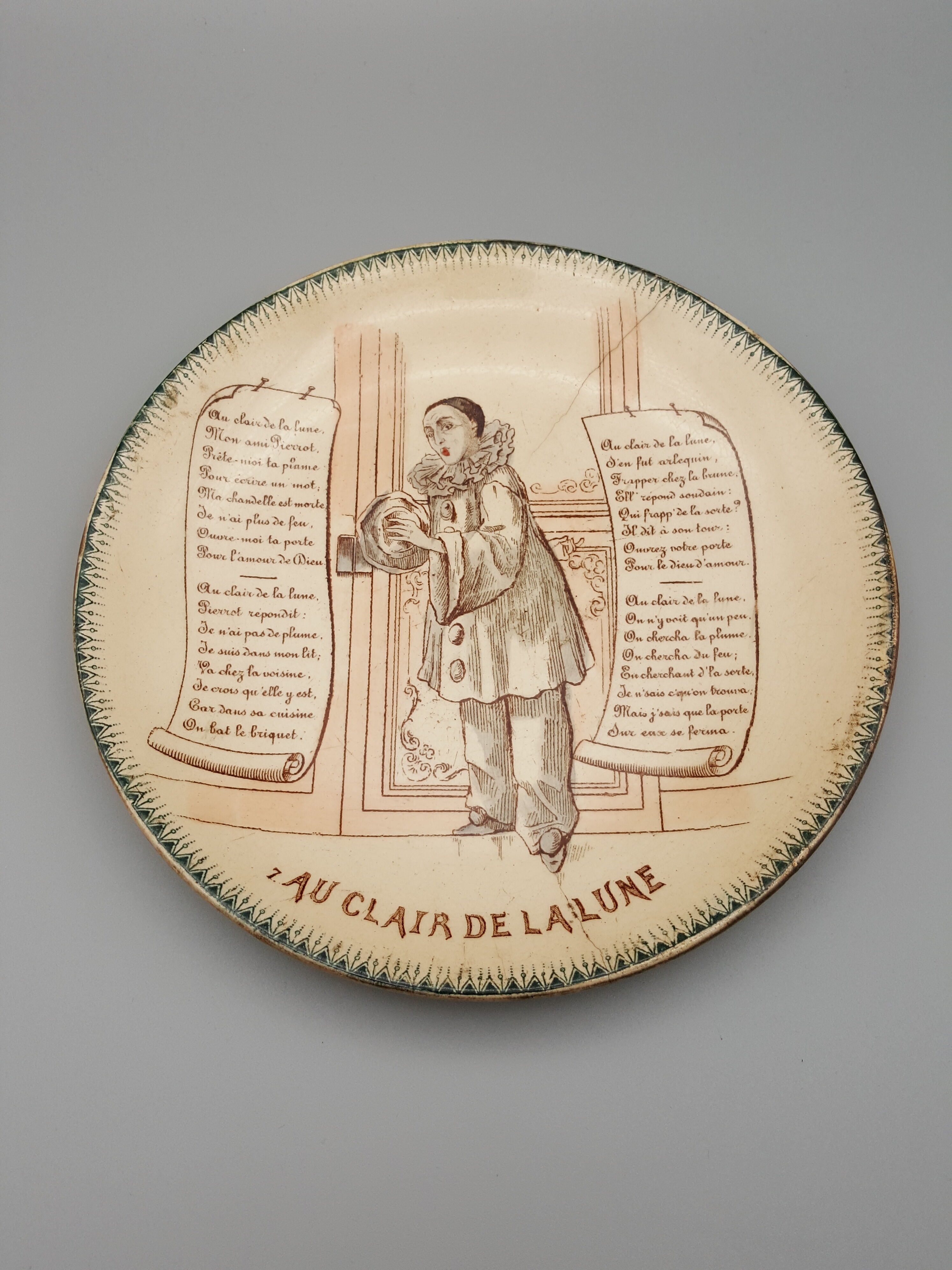 Lot of 4 plates talking children's songs Land of Iron HB and Co.