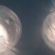 Pair of Postmodern Spheric Glass Table Lamps by Lino Tagliapietra for La Murrina