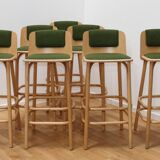 Suite of 7 Split stools, Ton