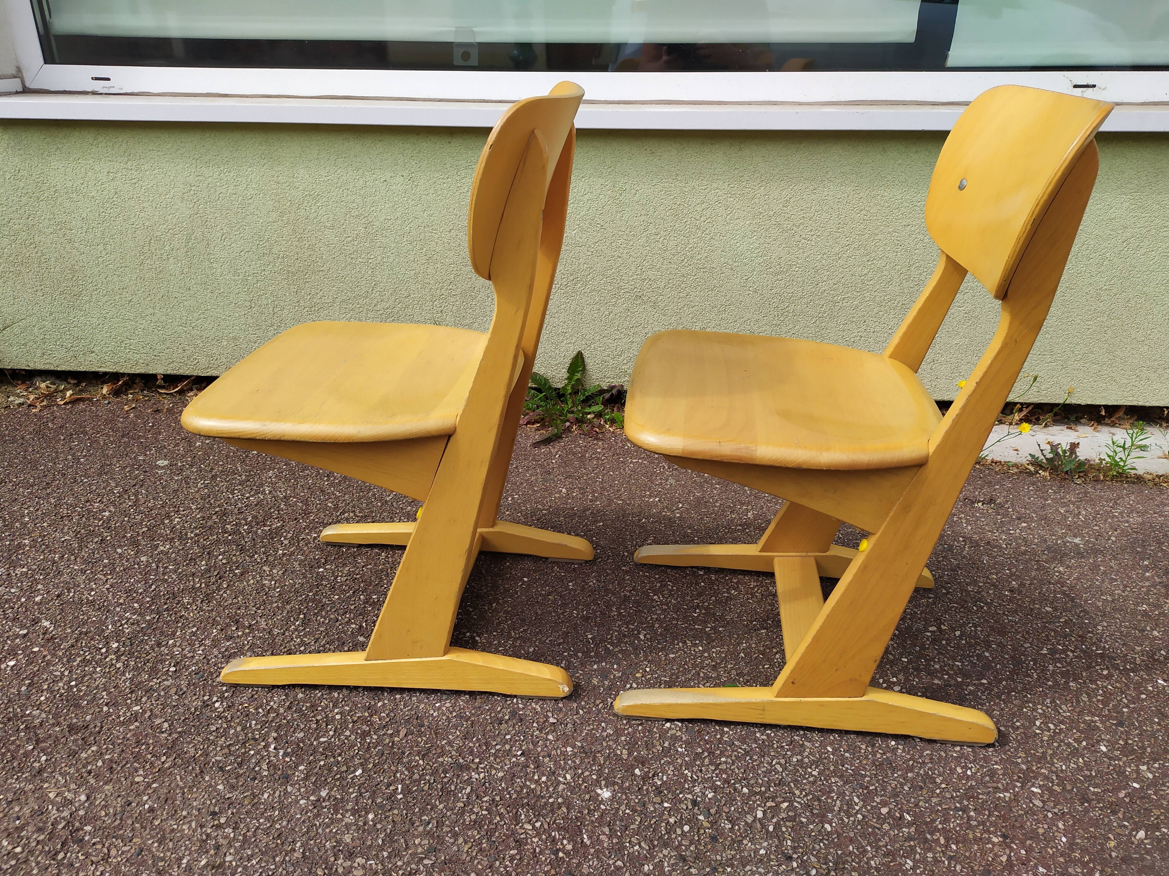Lot de 2 chaises Casala enfant - vintage - petit modèle