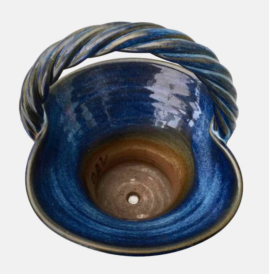 Basket pot cover, Vintage ceramic