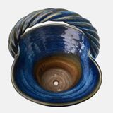 Basket pot cover, Vintage ceramic