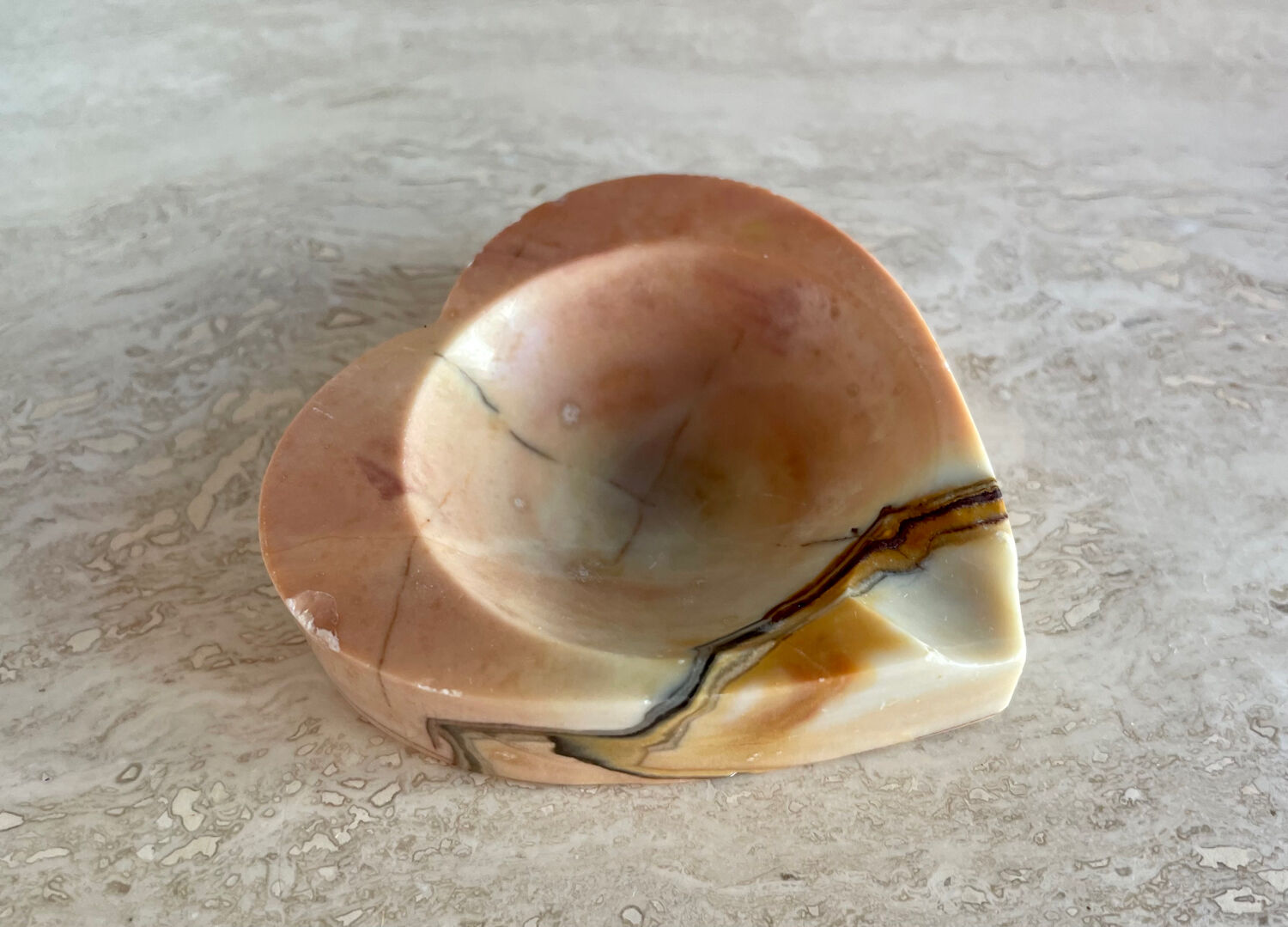 Vintage Onyx Heart Ashtray