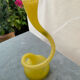 Vase Soliflore col de cygne Vintage – Verre Satiné Jaune