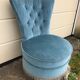 Vintage Blue Velvet Armchair
