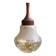 Teak wood and Mazzega style glass pendant lamp