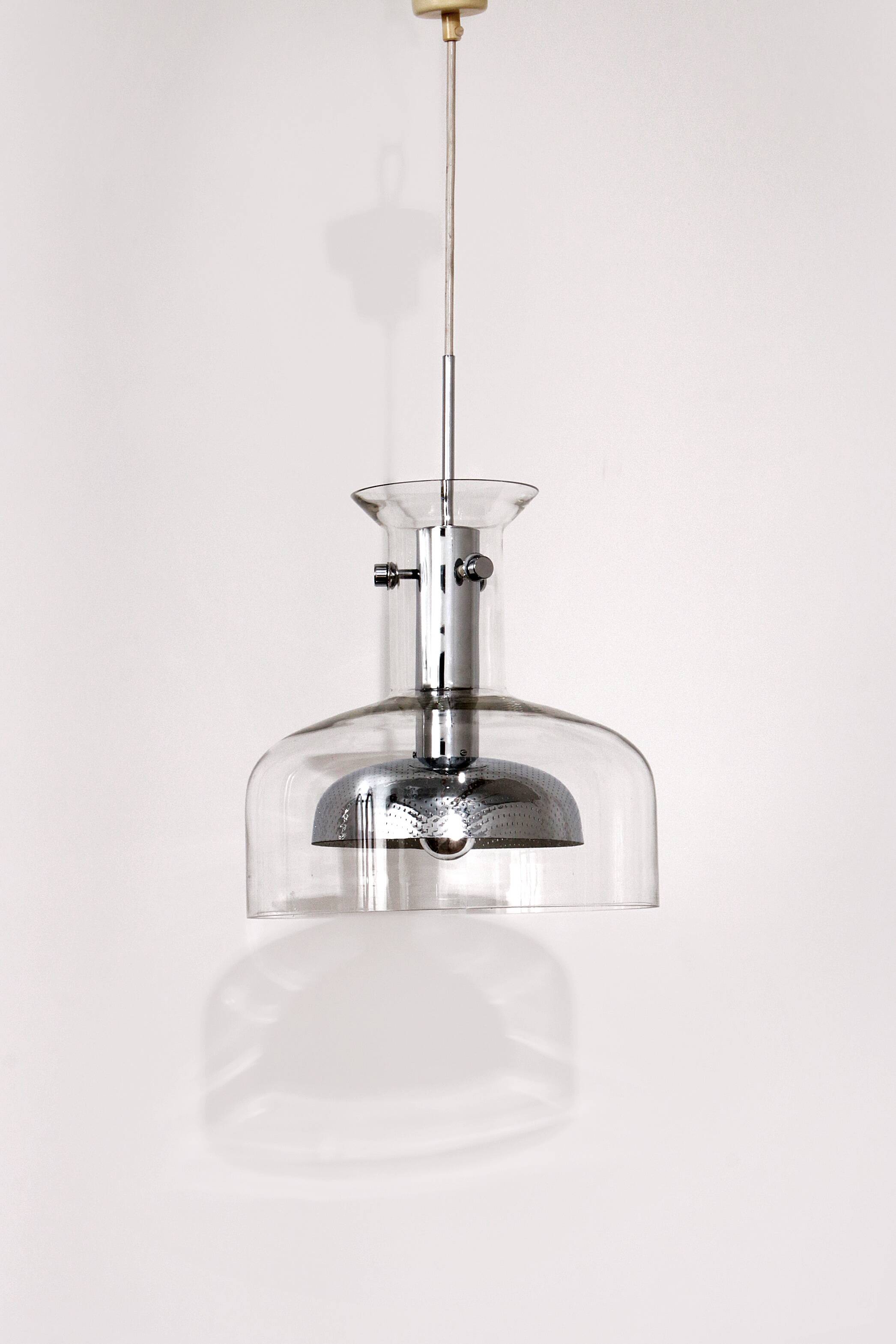 Hanging lamp Anders Pehrson Model Crystal by Atelje Lyktan, 1970s