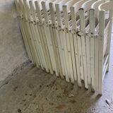 Extra folding chair / garden chair / vintage white lacquered solid wood office chair