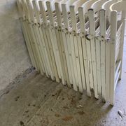 Extra folding chair / garden chair / vintage white lacquered solid wood office chair
