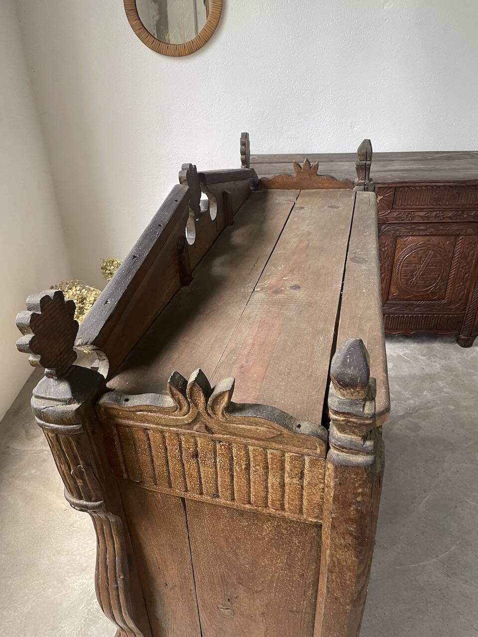 Auvergne brutalist folk art furniture 1890