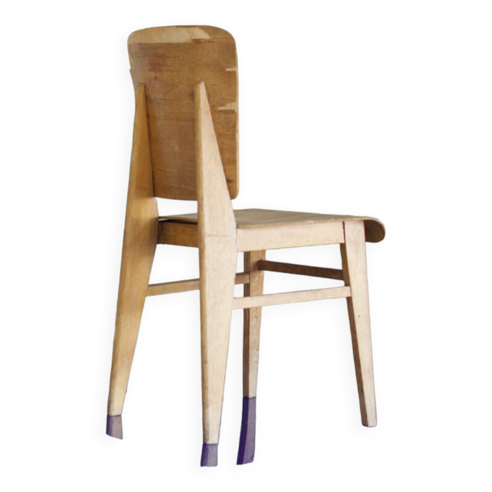 two  style wooden chairs